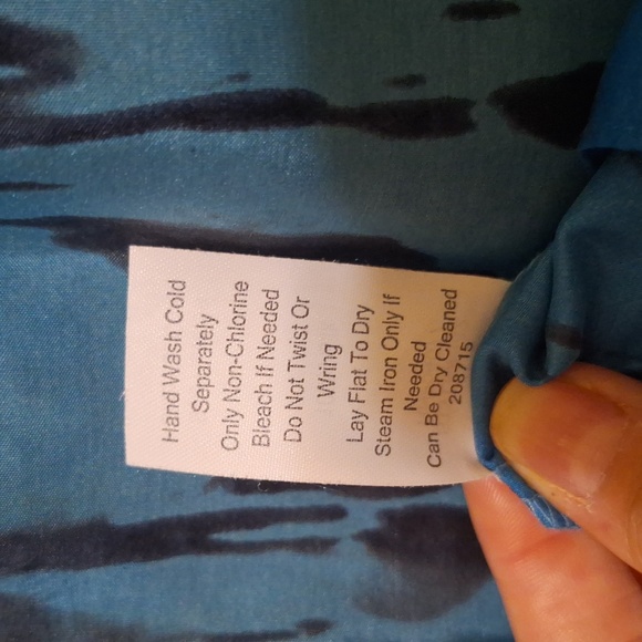 Cabi 100% Silk Medium Serene Blouse blue ombre sleeveless tiered - Picture 5 of 6